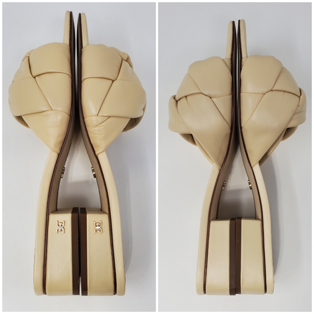 Sam Edelman Dawson Slide Sandal Eggshell Woven Leather 9.5 - Picture 3 of 9